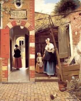 皮特爾 德 衚格 The Courtyard of a House in Delft 皮特爾 德 衚格 The Courtyard of a House in Delft